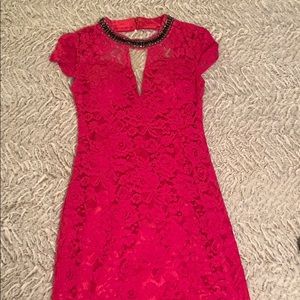 Pink Lace Dress, Made in Brazil by Fleche Dor